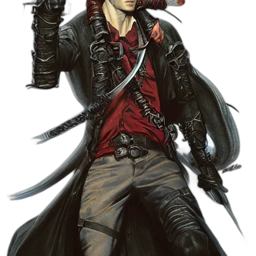 jacket, weapon, sword, staff transparent PNG cut-out