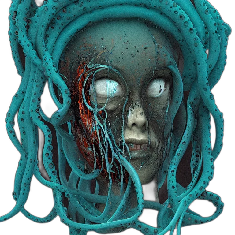 mask, hair, creature, face transparent PNG cut-out
