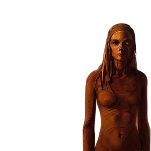 dress, face, concept art, photorealistic transparent PNG cut-out