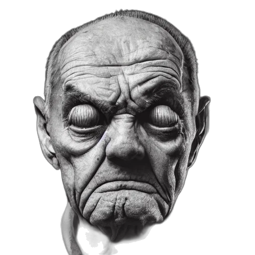 face, mask, staff, creature transparent PNG cut-out