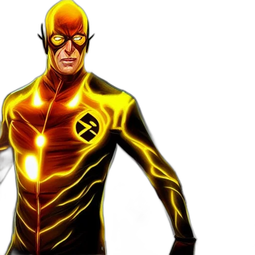 comic book art, concept art, reverse, flash transparent PNG cut-out