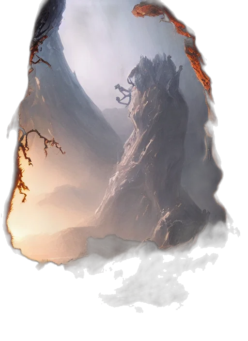 dragon, tree, face, sword transparent PNG cut-out