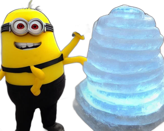 3d render, concept art, ice, sculpture transparent PNG cut-out