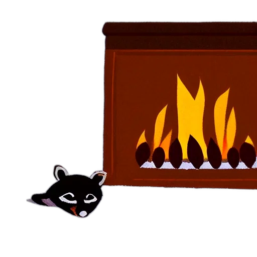 pixel art, concept art, fire, dark transparent PNG cut-out