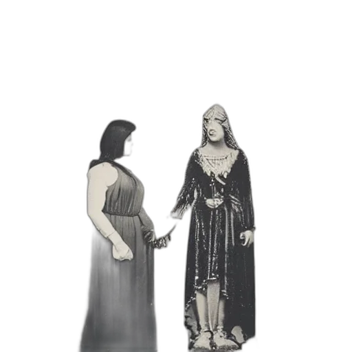 dress, jewelry, sword, staff transparent PNG cut-out