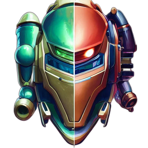 robot, mask, weapon, face transparent PNG cut-out
