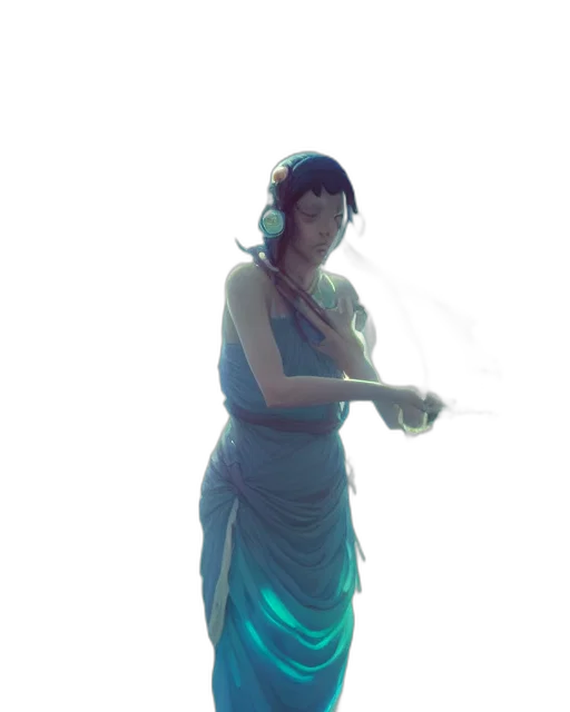 dress, staff, sword, weapon transparent PNG cut-out