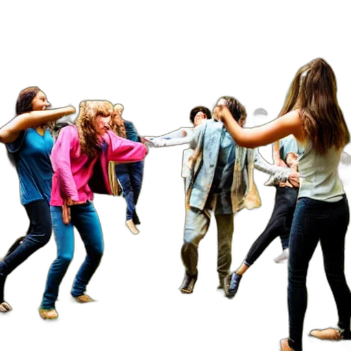 jacket, several, people, dancing transparent PNG cut-out