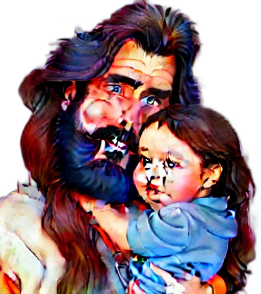face, photorealistic, cartoon, oil painting transparent PNG cut-out