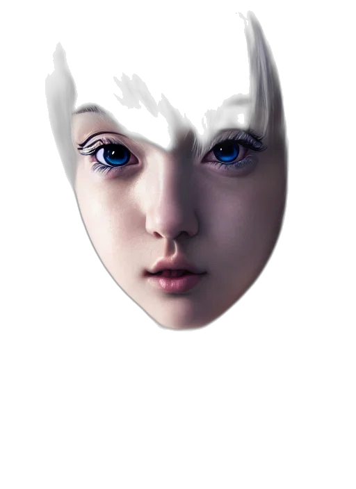 face, mask, robot, creature transparent PNG cut-out