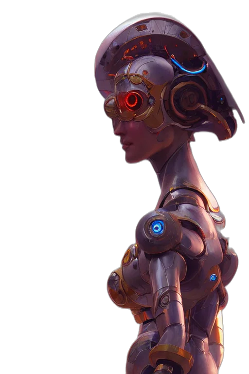 robot, staff, jewelry, mask transparent PNG cut-out