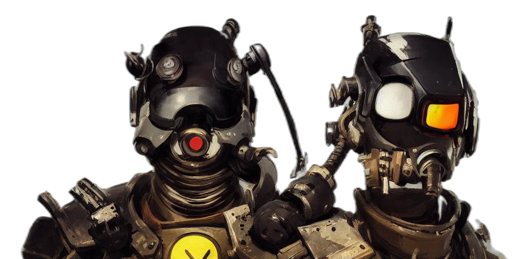 robot, mask, concept art, cyberpunk transparent PNG cut-out