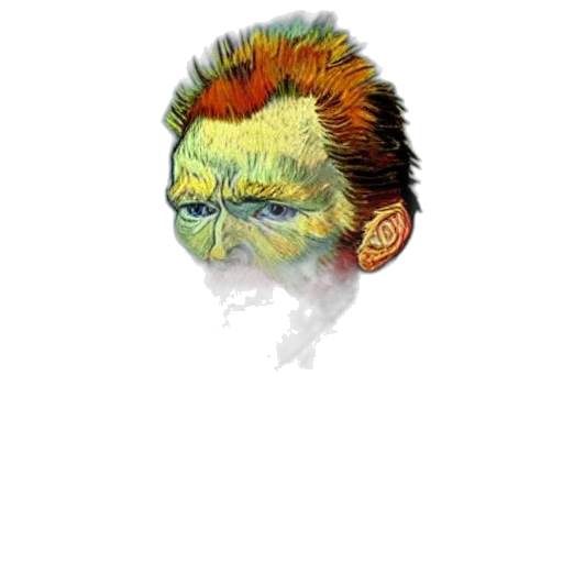 face, mask, hair, staff transparent PNG cut-out