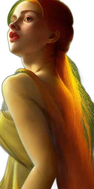 dress, hair, face, dragon transparent PNG cut-out