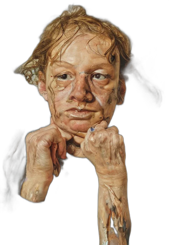 face, mask, staff, creature transparent PNG cut-out
