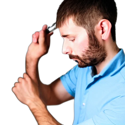 hair, staff, face, hat transparent PNG cut-out