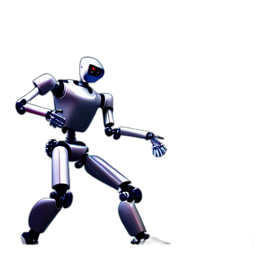 robot, 3d render, concept art, pixel art transparent PNG cut-out