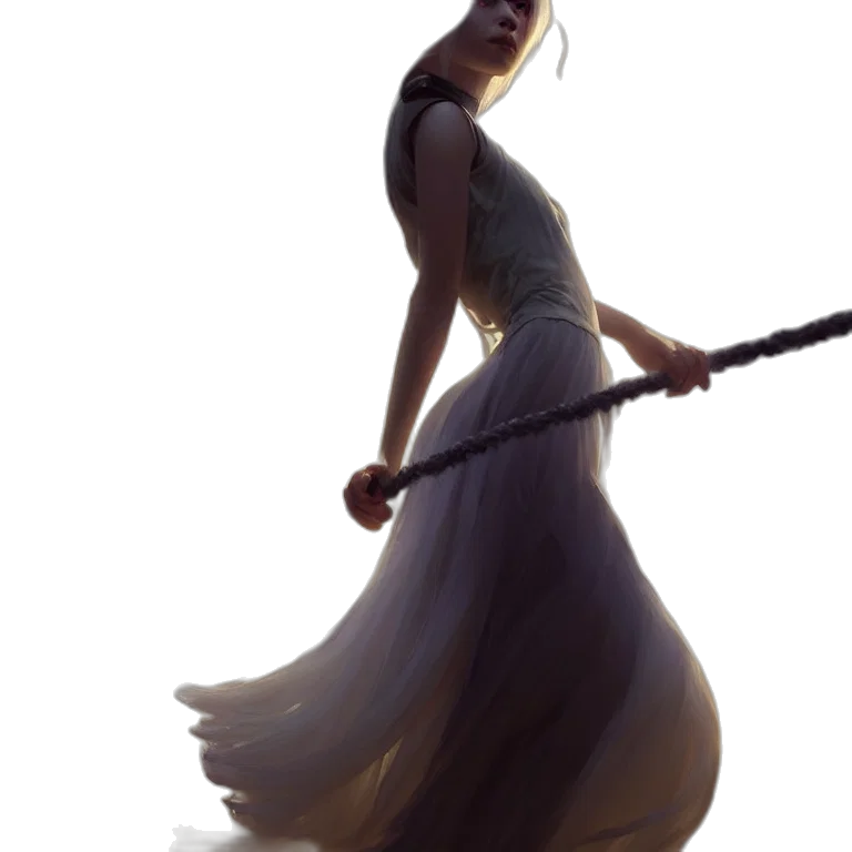 dress, staff, sword, jewelry transparent PNG cut-out