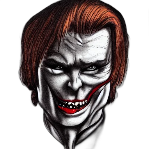 face, mask, creature, comic book art transparent PNG cut-out