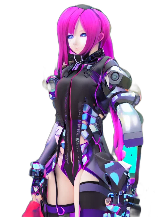 robot, jacket, dress, weapon transparent PNG cut-out