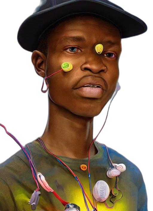 face, hat, mask, jewelry transparent PNG cut-out