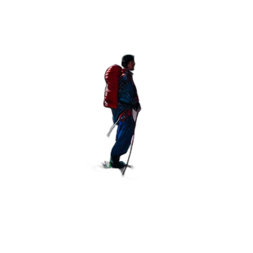 jacket, staff, umbrella, robot transparent PNG cut-out