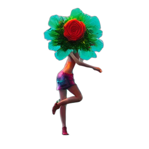 flower, umbrella, dress, crown transparent PNG cut-out