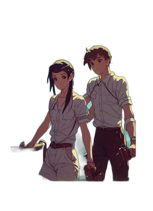 staff, concept art, comic book art, anime transparent PNG cut-out