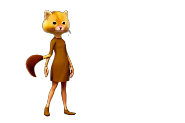 dress, animal, staff, creature transparent PNG cut-out