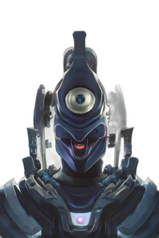 robot, mask, face, weapon transparent PNG cut-out