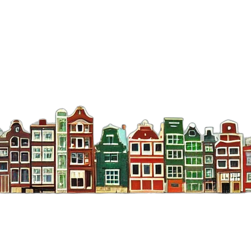 building, furniture, 3d render, watercolor transparent PNG cut-out