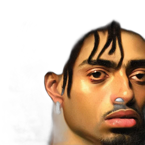 face, hair, mask, creature transparent PNG cut-out