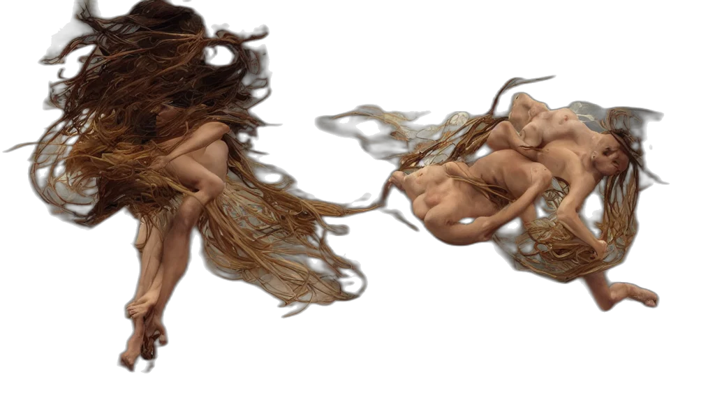 hair, photorealistic, concept art, 3d render transparent PNG cut-out