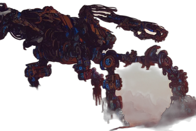 robot, dragon, creature, weapon transparent PNG cut-out