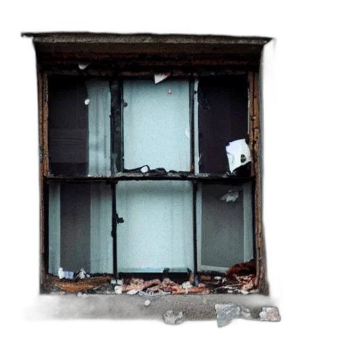 furniture, building, smashed, window transparent PNG cut-out