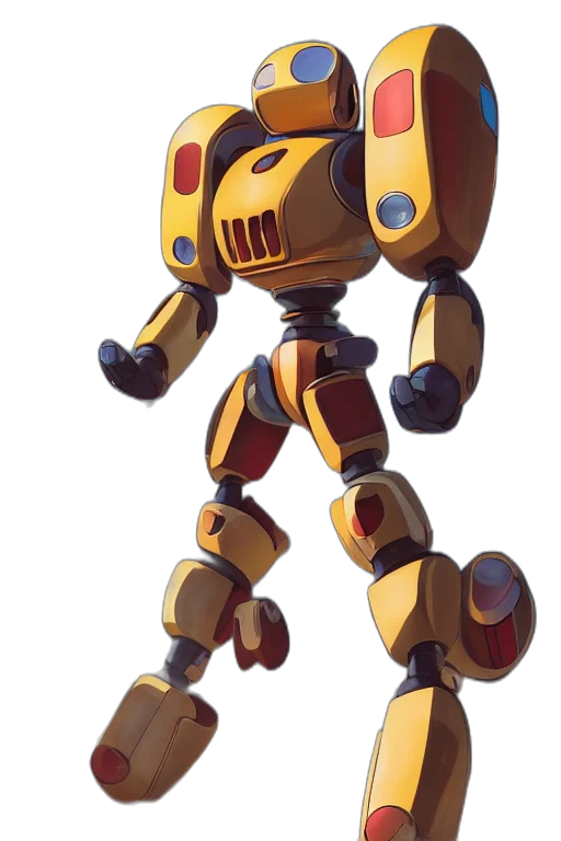 robot, weapon, concept art, 3d render transparent PNG cut-out