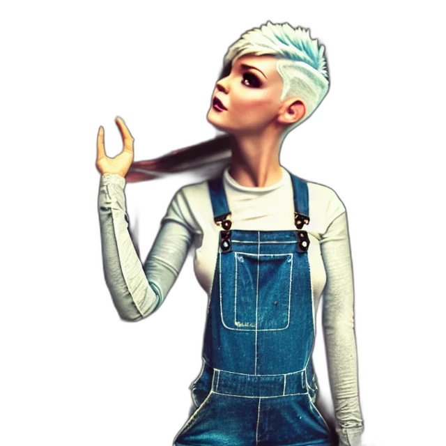 staff, hair, face, jewelry transparent PNG cut-out