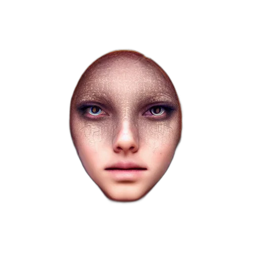 face, mask, hair, creature transparent PNG cut-out