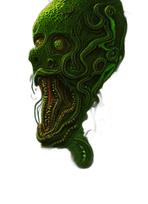mask, creature, face, staff transparent PNG cut-out