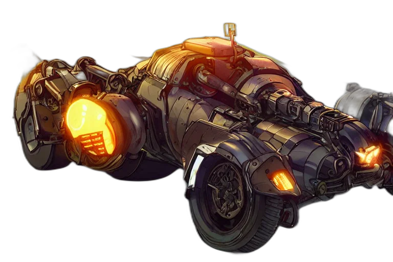 car, weapon, robot, concept art transparent PNG cut-out
