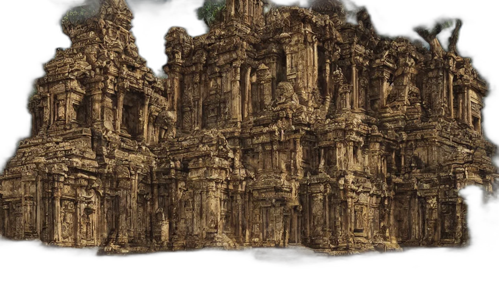 building, concept art, 3d render, fantasy art transparent PNG cut-out