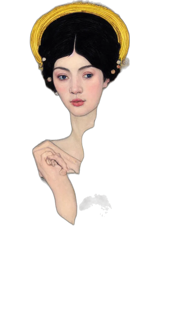 face, crown, dress, jewelry transparent PNG cut-out