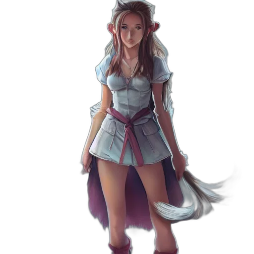 dragon, dress, staff, fantasy art transparent PNG cut-out