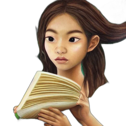 face, hair, fantasy art, photorealistic transparent PNG cut-out