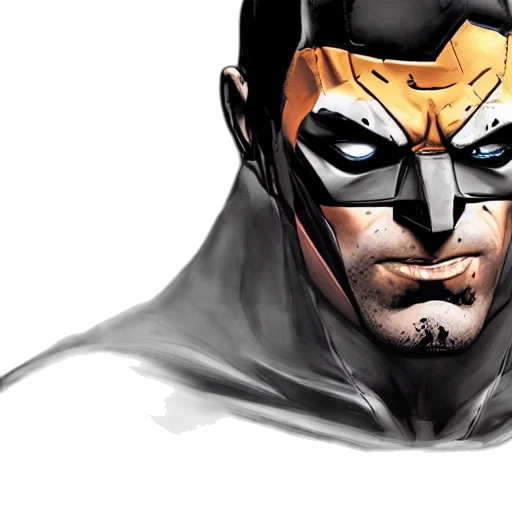 mask, comic book art, concept art, photorealistic transparent PNG cut-out