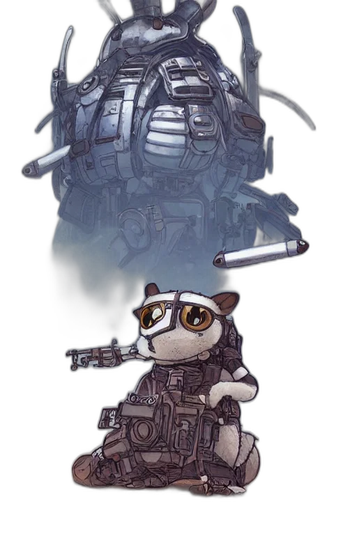 weapon, robot, concept art, cyberpunk transparent PNG cut-out
