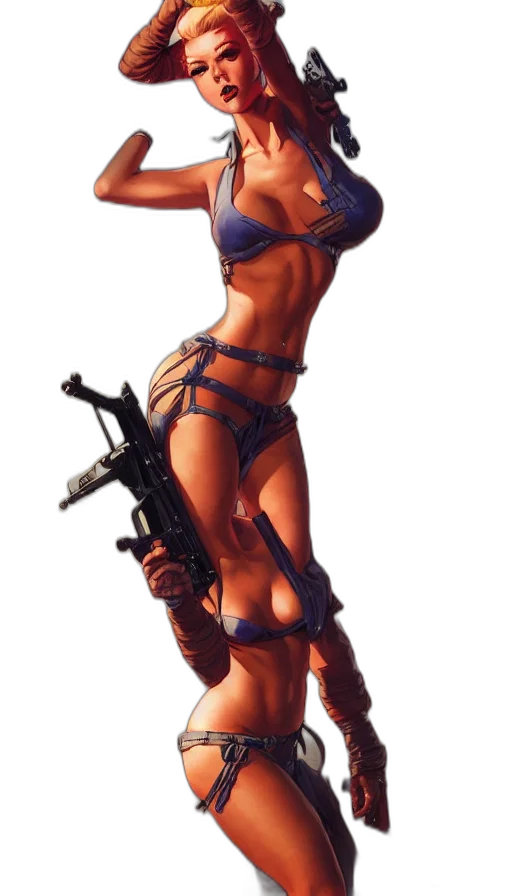 weapon, dress, concept art, comic book art transparent PNG cut-out