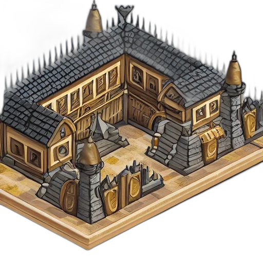building, furniture, concept art, fantasy art transparent PNG cut-out