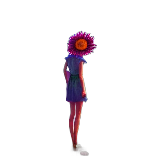 dress, flower, staff, crown transparent PNG cut-out
