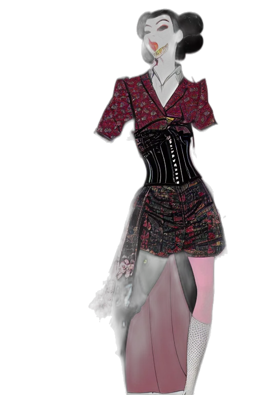 dress, concept art, 3d render, fantasy art transparent PNG cut-out